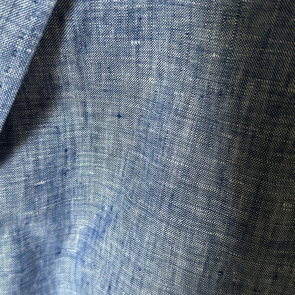NEW Talbots Blue Linen Blazer Size 10P - Picture 5 of 6